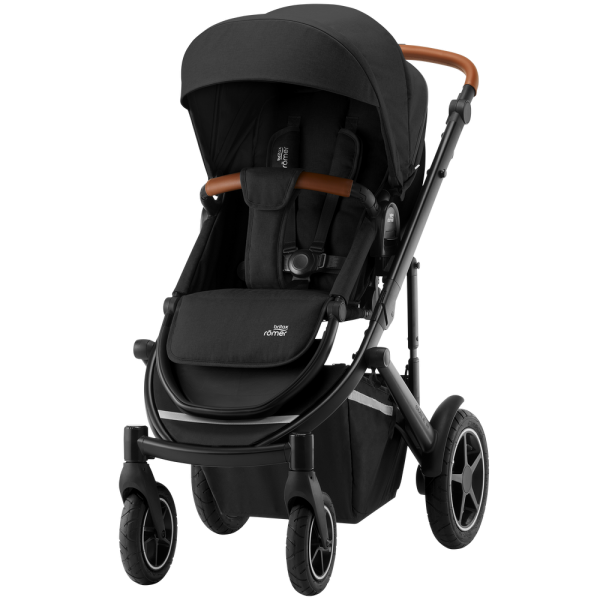 Britax Römer Premium Kinderwagen Smile III Space Black, Brown Handle Kollektion 2021