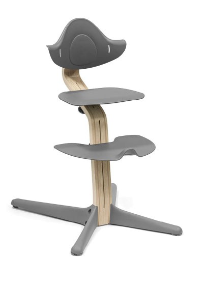 Stokke® Nomi® Chair Natur (Eichenfurnier/Buchenkern) Farbe Grey