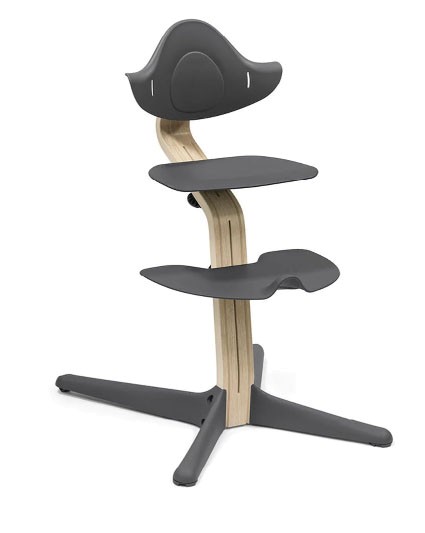 Stokke® Nomi® Chair Natur (Eichenfurnier/Buchenkern) Farbe Anthracite